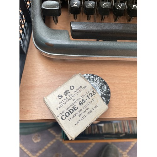 308 - Vintage Olympia Type Writer With Cover And Boots Typewriter.