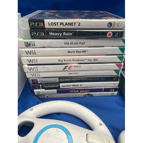 314 - Wii Games Console With Accessories Plus Various Games For Wii, PS3 , Xbox.