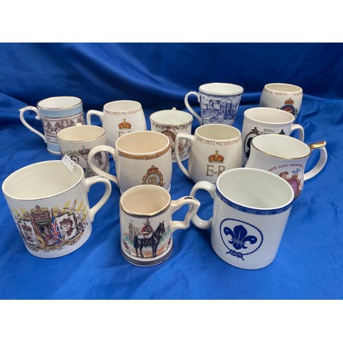 316 - Selection Of Various Commemorative Mugs Including Ringtons.