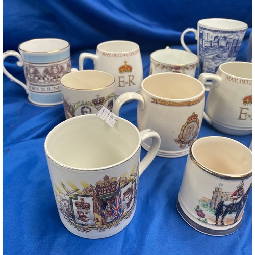 316 - Selection Of Various Commemorative Mugs Including Ringtons.