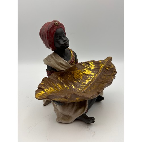 219 - Charming Little Hollow Resin? Figure Of Black Lady, Standing 5.5