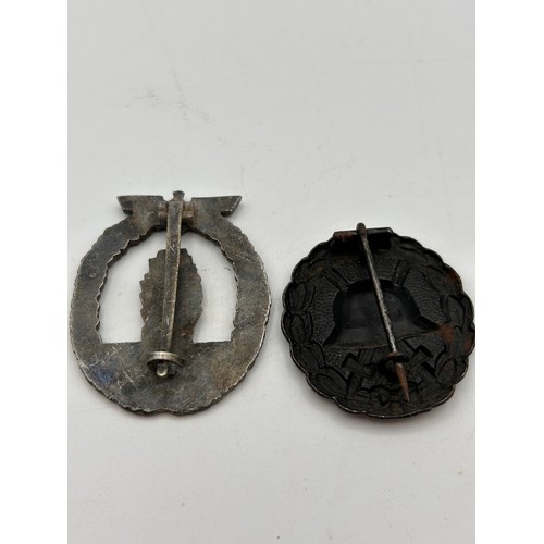 210 - Pair Of German Military Badges, Please Check Pictures For Authenticity?