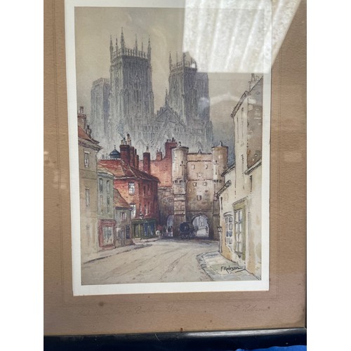 321 - Two Framed Signed Watercolours Of York By F.Rolson.