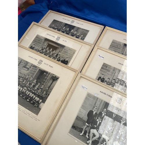 336 - Ten Various Sports Related Vintage College Framed Photos.