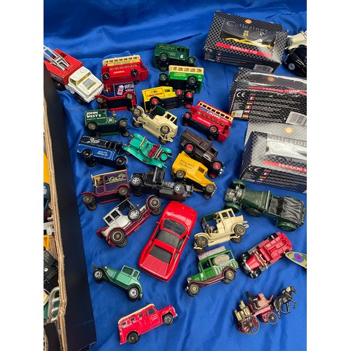 351 - Box Full Of Various Diecast Cars Including Corgi , Lledo Etc.