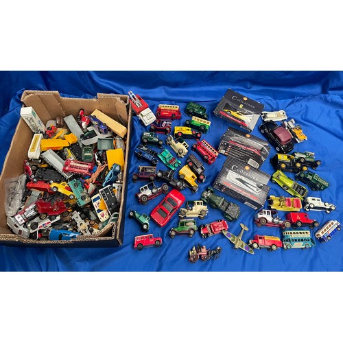 351 - Box Full Of Various Diecast Cars Including Corgi , Lledo Etc.