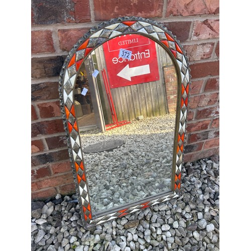 372 - Vintage Wall Hanging Mirror 30 x 19”