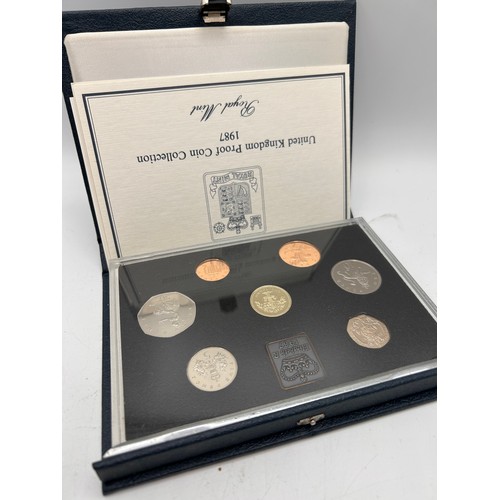 104 - Boxed Royal Mint United Kingdom Proof Coin Collection, With  Certificate , 1987.