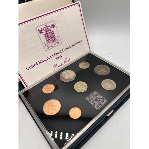 101 - Boxed Royal Mint United Kingdom Proof Coin Collection, With  Certificate , 1984.