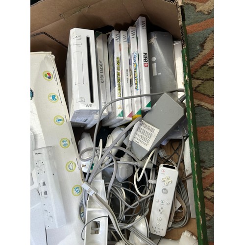 8 - Box Containing Wii , Wii Accessories And Various Games.