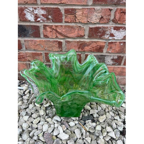 115 - Murano Large Green Glass Decorative Piece 14