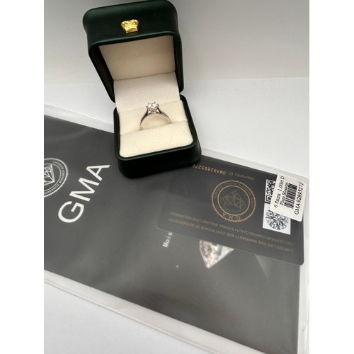 83 - Stunning Brand New 1ct Moissanite Solitaire Ring , Box Papers And Warranty Card.