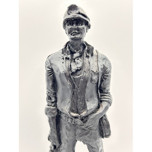 228 - Hand Carved Figure Of A Miner , Standing 10