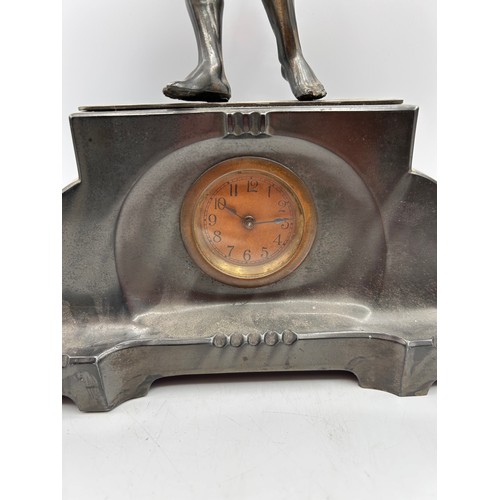 245 - Interesting Vintage Clock With Figure , Standing 17