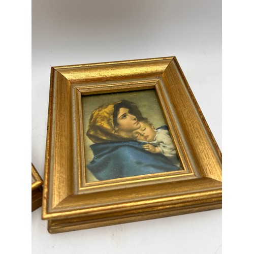 249 - A Pair Of Lovely Miniatures , Gilt Framed 5x4