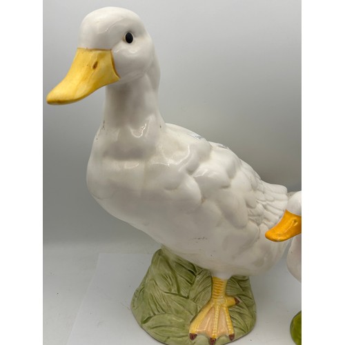 293 - Decorative Pair Of Ceramic Ducks, Tallest Being 12