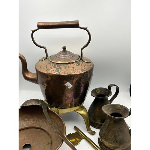 179 - Box Containing Brass And Copper Ware Items.