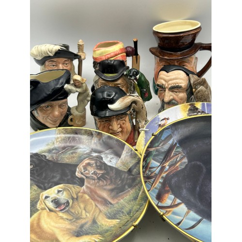 209 - Variety Of Ceramic Collectible Plates And Royal Doulton Toby Jugs.