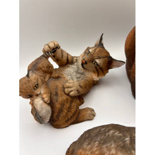 413 - A Trio Of Ceramic Figures By Nicholas Wilson For The National Wildlife Federation. Average 7