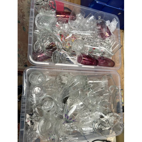 374 - Two Boxes Full of Various Crystal and Other Glassware