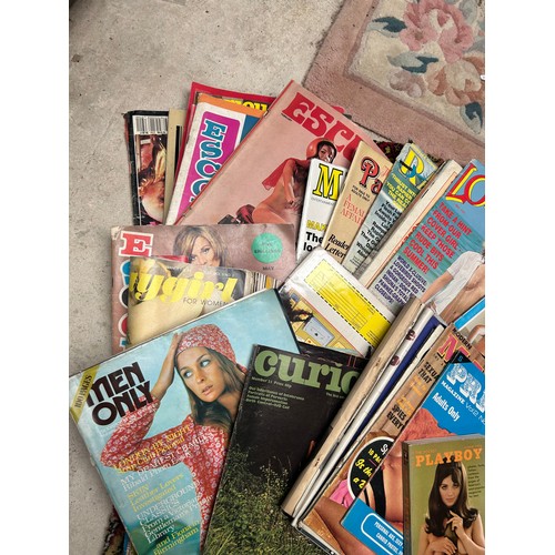 367 - Tray of Various Vintage Adult Magazines