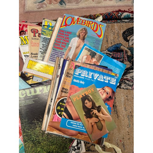 367 - Tray of Various Vintage Adult Magazines