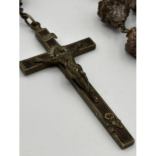 446 - Huge Set Of Rosary Beads , Hangs Almost 4ft In Length.