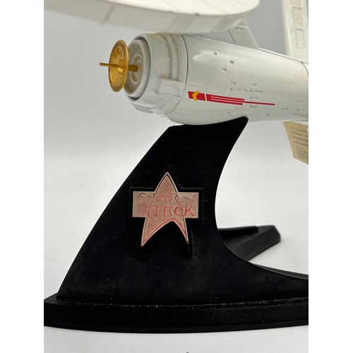 455 - Die-Cast Model Of U.S.S Enterprise , On Stand, 15