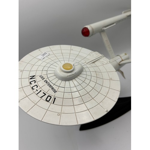 455 - Die-Cast Model Of U.S.S Enterprise , On Stand, 15