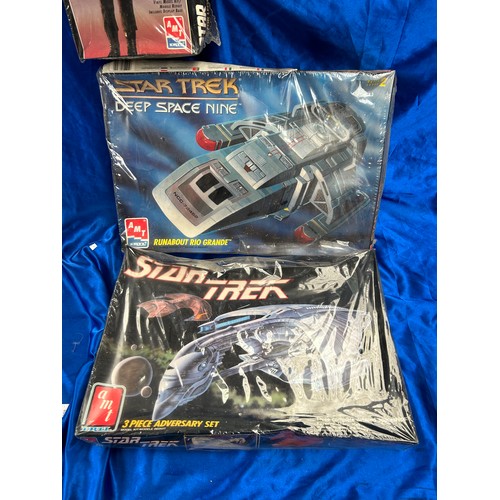 390 - Three Boxed Star Trek Figures and Vehicles in Shrink Wrap