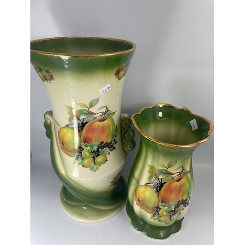 517 - Pair Of Staffordshire Vases Tallest Standing 15”.