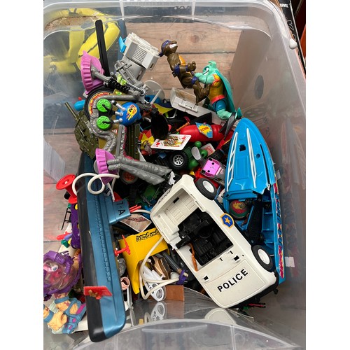 544 - Tub Full Of Various Toys To Include Diecast, With Various Different Toys