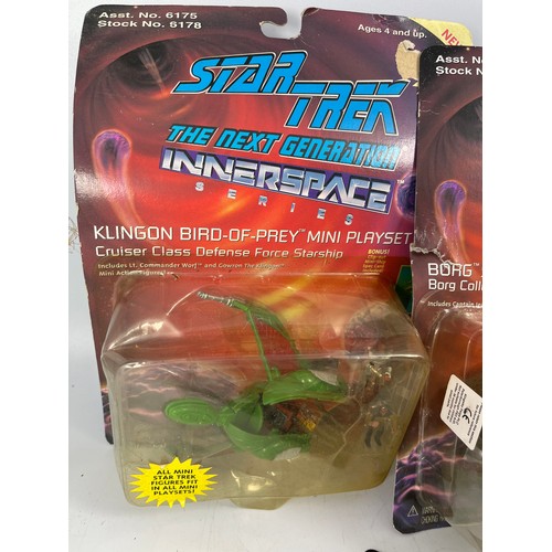 496 - New Star Trek Toys Including Star Trek Generations , Borg Ship Mini Playset And Klingon Bird-Of-Prey... 