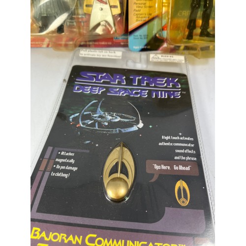 494 - New Boxed Star Trek Toys Including Lursa , Captain Jean-Luc Picard And Bajoran Communicator Talking ... 