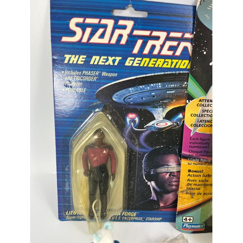 492 - Vintage Star Trek Toys Including Boxed 'Ferengi' And 'Lientenant Geordi La Force'.