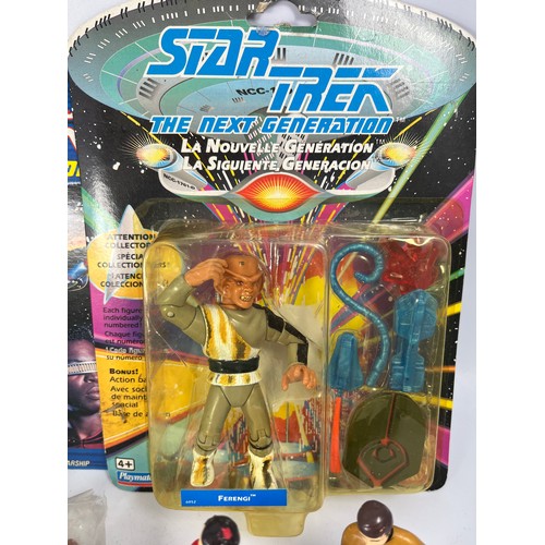 492 - Vintage Star Trek Toys Including Boxed 'Ferengi' And 'Lientenant Geordi La Force'.