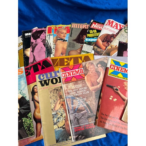 365 - Tray of Various Vintage Adult Magazines