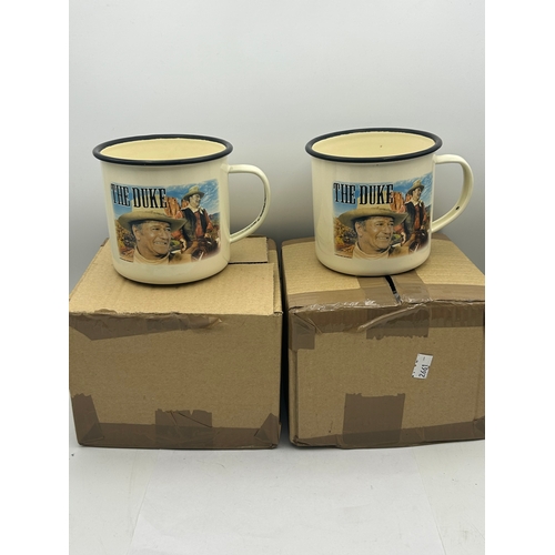 569 - Two John Wayne Mugs With Original Box