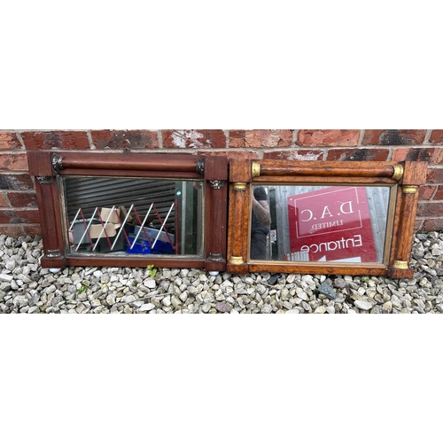 12 - Two Wall Hanging Mirrors With Column Edging 25 x 16”