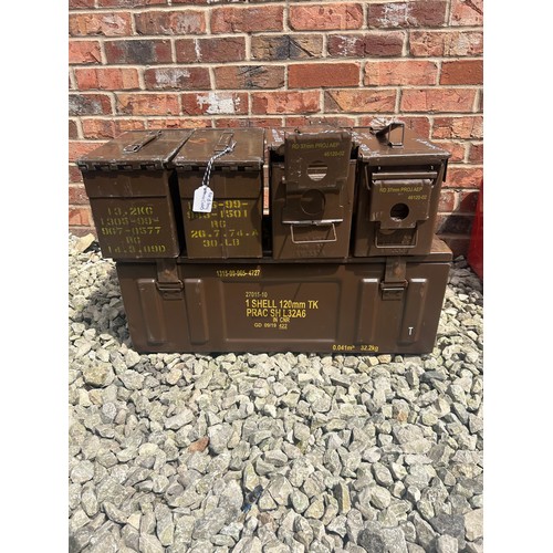 20 - Lot To Include Military Ammo Crates Rockets Etc