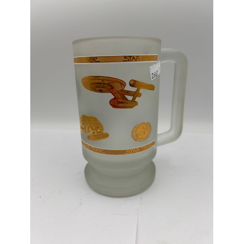 73 - Collectible Frosted Glass Star Trek Tankard. 6