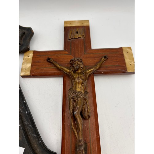 84 - Pair Of Vintage French Crucifix,Longest 12