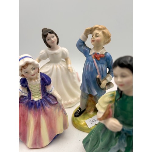 92 - Collection Of Four Royal Doulton Figures , Tallest 5.5