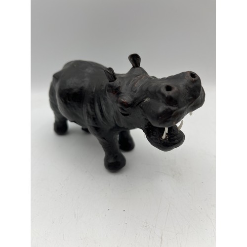 46 - Leather Hippo Standing 4”