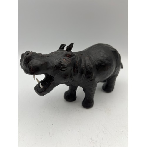 46 - Leather Hippo Standing 4”