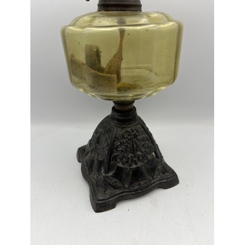 48 - Antique Oil Lamp Standing 17”