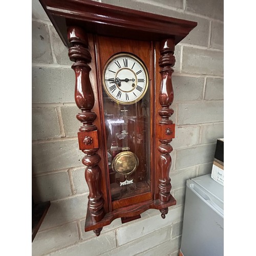 120 - Stunning Antique Vienna Clock , Working Order , 34