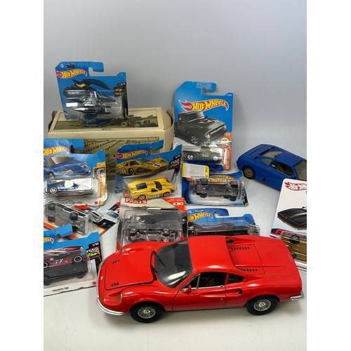 170 - Basket Of Mostly New Diecast Vehicles Including Hotwheels.