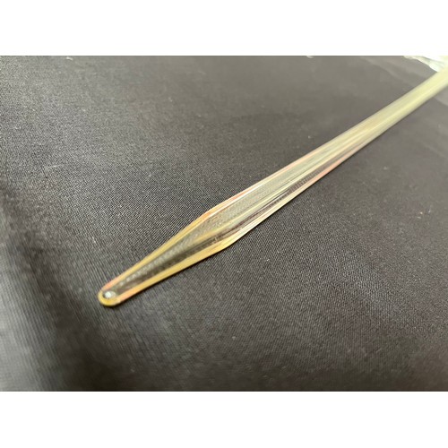 127 - Fabulous Clear Crystal Murano Glass Sword 25” Long.