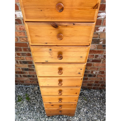 1 - Pine Set of Draws 58 x 17 x 15”